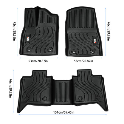 MKR Car Floor Mats for Toyota Tundra 2022-2025 CrewMax Cab
