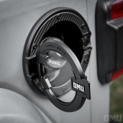 OMU Genesis Series Aluminum Transparent Space Capsule Gas Tank Cover For Jeep Wrangler JK/JL