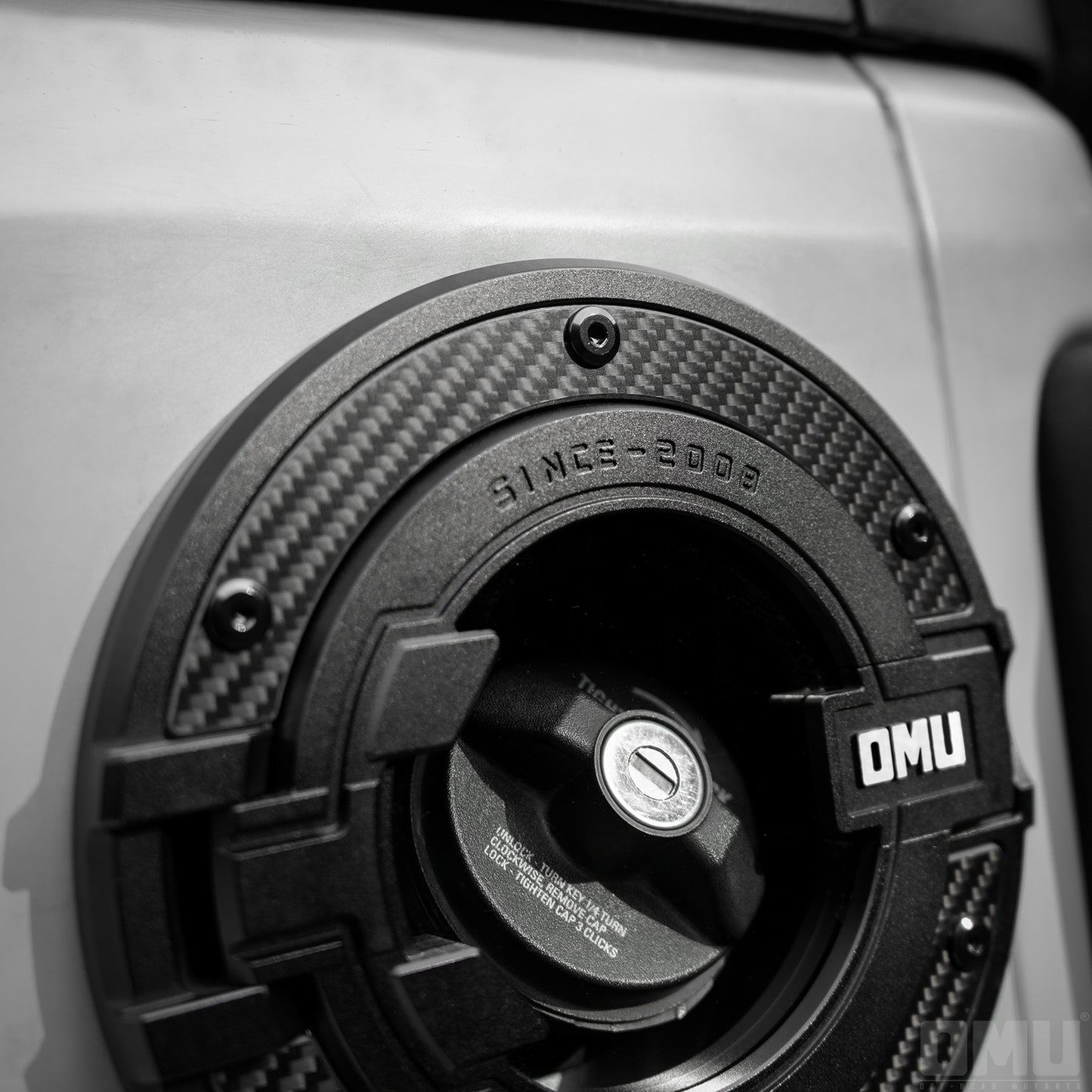 OMU Genesis Series Aluminum Transparent Space Capsule Gas Tank Cover For Jeep Wrangler JK/JL