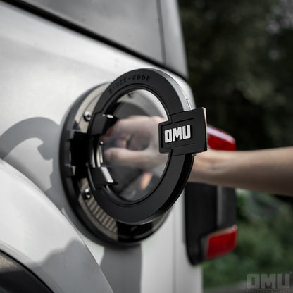 OMU Genesis Series Aluminum Transparent Space Capsule Gas Tank Cover For Jeep Wrangler JK/JL